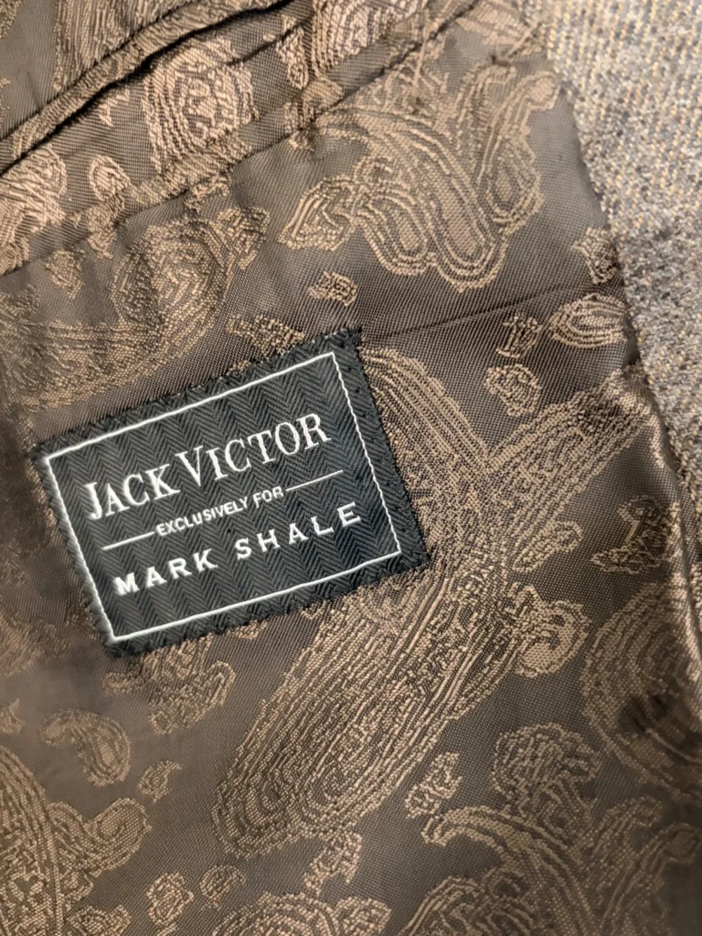 Share Jack Victor 42L Pure Cashmere Sport Coat Brown Herringbone Italy Fabric Ca